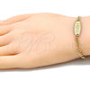 Oro Laminado ID Bracelet, Gold Filled Style Buffalo Design, Polished, Golden Finish, 03.63.2156.06