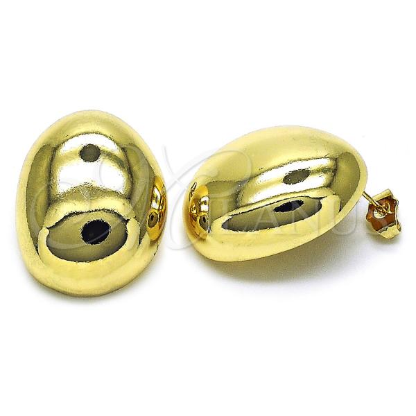 Oro Laminado Stud Earring, Gold Filled Style Polished, Golden Finish, 02.156.0677