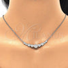 Sterling Silver Pendant Necklace, with White Cubic Zirconia, Polished, Rhodium Finish, 04.336.0135.16