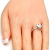 Rhodium Plated Multi Stone Ring, with Crystal Swarovski Crystals, Polished, Rhodium Finish, 01.239.0004.1 (One size fits all)