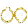 Oro Laminado Medium Hoop, Gold Filled Style Hollow Design, Polished, Golden Finish, 02.170.0257.40