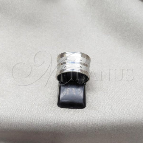 Stainless Steel Mens Ring, Dolphin Design, Blue Polished, Steel Finish, 01.63.0689.06