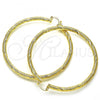 Oro Laminado Extra Large Hoop, Gold Filled Style Matte Finish, Golden Finish, 02.170.0232.70