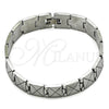 Stainless Steel Solid Bracelet, Polished, Steel Finish, 03.114.0305.09