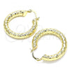 Oro Laminado Medium Hoop, Gold Filled Style Hollow Design, Polished, Golden Finish, 02.213.0312.30