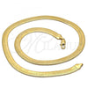 Oro Laminado Basic Necklace, Gold Filled Style Rat Tail Design, Polished, Golden Finish, 5.221.007.1.20