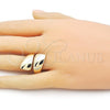 Oro Laminado Elegant Ring, Gold Filled Style Polished, Golden Finish, 01.60.0016