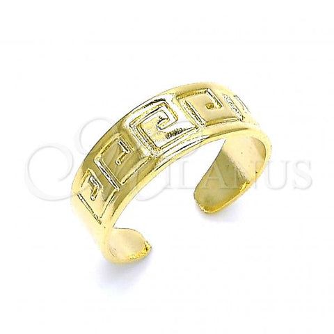 Oro Laminado Toe Ring, Gold Filled Style Evil Eye Design, Polished, Golden Finish, 01.117.0009 (One size fits all)