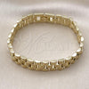 Oro Laminado Solid Bracelet, Gold Filled Style Polished, Golden Finish, 03.213.0388.08