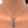 Rhodium Plated Earring and Pendant Adult Set, with White Cubic Zirconia, Polished, Rhodium Finish, 10.266.0005.1