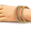Oro Laminado Trio Bangle, Gold Filled Style Polished, Golden Finish, 07.282.0033