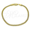Oro Laminado Basic Bracelet, Gold Filled Style Bismark Design, Polished, Golden Finish, 04.213.0262.07
