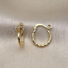 Oro Laminado Small Hoop, Gold Filled Style Diamond Cutting Finish, Golden Finish, 02.96.0079.15