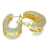 Oro Laminado Huggie Hoop, Gold Filled Style Polished, Golden Finish, 02.163.0098.20