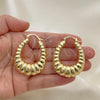 Oro Laminado Medium Hoop, Gold Filled Style Chunky and Hollow Design, Polished, Golden Finish, 02.163.0054.35