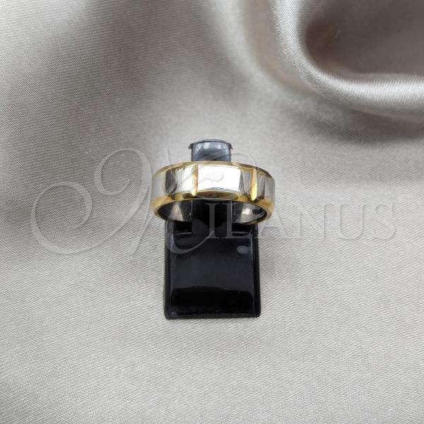 Stainless Steel Mens Ring, Polished, Golden Finish, 01.63.0731.06