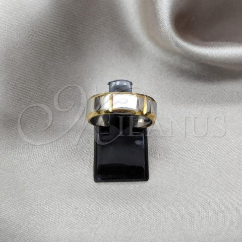Stainless Steel Mens Ring, Polished, Golden Finish, 01.63.0731.06