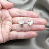 Sterling Silver Stud Earring, Polished, Silver Finish, 02.395.0056