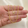 Oro Laminado Basic Necklace, Gold Filled Style Golden Finish, 04.09.0176.18