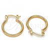 Oro Laminado Small Hoop, Gold Filled Style Polished, Golden Finish, 5.134.013.15