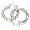 Rhodium Plated Small Hoop, Polished, Rhodium Finish, 02.170.0228.1.25