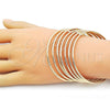 Oro Laminado Semanario Bangle, Gold Filled Style Polished, Golden Finish, 07.63.0206.05