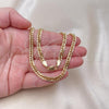 Oro Laminado Basic Necklace, Gold Filled Style Polished, Golden Finish, 04.213.0329.24