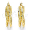 Oro Laminado Small Hoop, Gold Filled Style Diamond Cutting Finish, Golden Finish, 02.96.0032