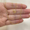 Oro Laminado Basic Necklace, Gold Filled Style Curb Design, Polished, Golden Finish, 04.09.0001.18