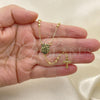Oro Laminado Thin Rosary, Gold Filled Style Caridad del Cobre and Crucifix Design, Polished, Golden Finish, 09.02.0040.3.18