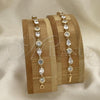 Oro Laminado Tennis Bracelet, Gold Filled Style Teardrop Design, with White Cubic Zirconia, Polished, Golden Finish, 03.213.0052.08