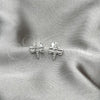 Sterling Silver Stud Earring, Dragon-Fly Design, Polished, Silver Finish, 02.392.0025