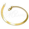 Oro Laminado Basic Bracelet, Gold Filled Style Herringbone Design, Polished, Golden Finish, 5.221.005.1.07