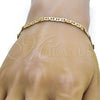 Gold Tone Basic Bracelet, Mariner Design, Polished, Golden Finish, 04.242.0031.09GT