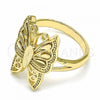 Oro Laminado Elegant Ring, Gold Filled Style Butterfly Design, Polished, Golden Finish, 01.233.0004.09 (Size 9)
