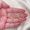 Oro Laminado Small Hoop, Gold Filled Style Diamond Cutting Finish, Golden Finish, 02.163.0202.20