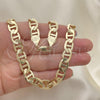 Oro Laminado Basic Necklace, Gold Filled Style Mariner Design, Polished, Golden Finish, 5.222.021.24