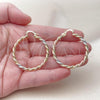 Oro Laminado Small Hoop, Gold Filled Style Diamond Cutting Finish, Tricolor, 02.170.0398.1.40