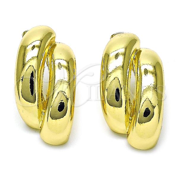 Oro Laminado Stud Earring, Gold Filled Style Polished, Golden Finish, 02.213.0635