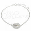 Sterling Silver Fancy Bracelet, with White Cubic Zirconia, Polished, Rhodium Finish, 03.336.0087.07