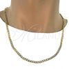 Oro Laminado Basic Necklace, Gold Filled Style Curb Design, Polished, Golden Finish, 5.222.005.24