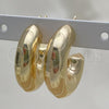 Oro Laminado Stud Earring, Gold Filled Style Hollow Design, Polished, Golden Finish, 02.163.0160.25