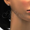 Stainless Steel Stud Earring, Teardrop Design, with Champagne Cubic Zirconia, Polished, Golden Finish, 02.271.0023.2
