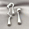 Rhodium Plated Stud Earring, Teardrop Design, Polished, Rhodium Finish, 02.428.0005.1