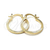 Oro Laminado Small Hoop, Gold Filled Style Diamond Cutting Finish, Golden Finish, 5.139.029