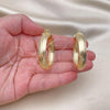Oro Laminado Medium Hoop, Gold Filled Style Hollow Design, Polished, Golden Finish, 02.170.0427.40