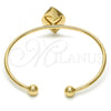 Oro Laminado Individual Bangle, Gold Filled Style with Fern Green Swarovski Crystals, Polished, Golden Finish, 07.239.0006.8 (02 MM Thickness, One size fits all)