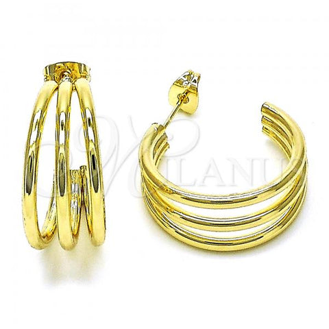 Oro Laminado Small Hoop, Gold Filled Style Polished, Golden Finish, 02.213.0502.25