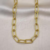 Oro Laminado Basic Necklace, Gold Filled Style Paperclip Design, Polished, Golden Finish, 04.63.1405.18