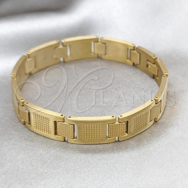 Stainless Steel Solid Bracelet, Polished, Golden Finish, 03.63.22977.09